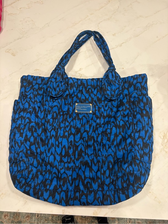 Marc By Marc Jacobs Handbags - Marc By Marc Jacobs Blue and Black Patterned Tote